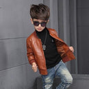 New Baby Leather Boy Jacket Fleece Jacket Boys Coats Manteau Garcon Kids Jacket 6CT106-brown-2T-JadeMoghul Inc.