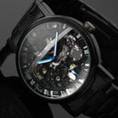 New Black Men's Skeleton Wristwatch - Automatic Mechanical Watch--JadeMoghul Inc.