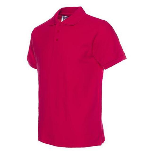 New Brand Men Polo Shirts Mens Cotton Short Sleeve Polos Shirt Casual Solid Color Shirt Camisa Polo Masculina De Marca S-3XL-dark rose-S-JadeMoghul Inc.