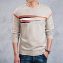New British Style Slim Fit Sweater For Men-Khaki-M-JadeMoghul Inc.