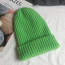 New Candy Colors Winter Hat Women Knitted Hat Warm Soft Trendy Hat Kpop Style Wool Beanie Elegant All-match Hat AExp