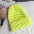 New Candy Colors Winter Hat Women Knitted Hat Warm Soft Trendy Hat Kpop Style Wool Beanie Elegant All-match Hat AExp