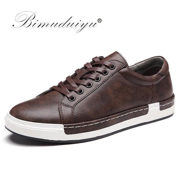 New Casual Leather Lace-Up Shoes / Simple Stylish Male Shoes-Brown-11-JadeMoghul Inc.