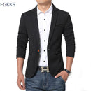 New Casual Men Blazer / Male Jacket-Azure-M-JadeMoghul Inc.