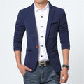 New Casual Men Blazer / Male Jacket-Navy-M-JadeMoghul Inc.