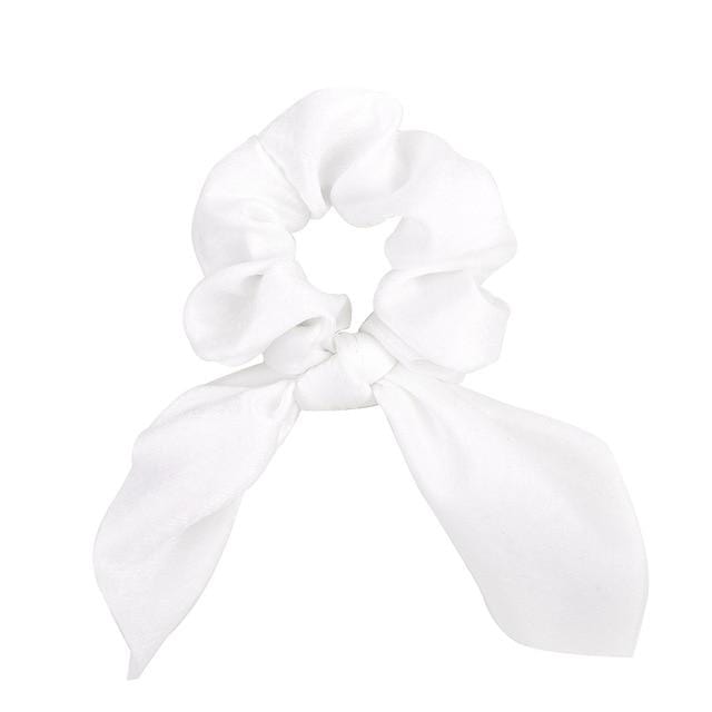 New Chiffon Bowknot Elastic Hair Bands For Women Girls Solid Color Scrunchies Headband Hair Ties Ponytail Holder Hair Accessorie AExp