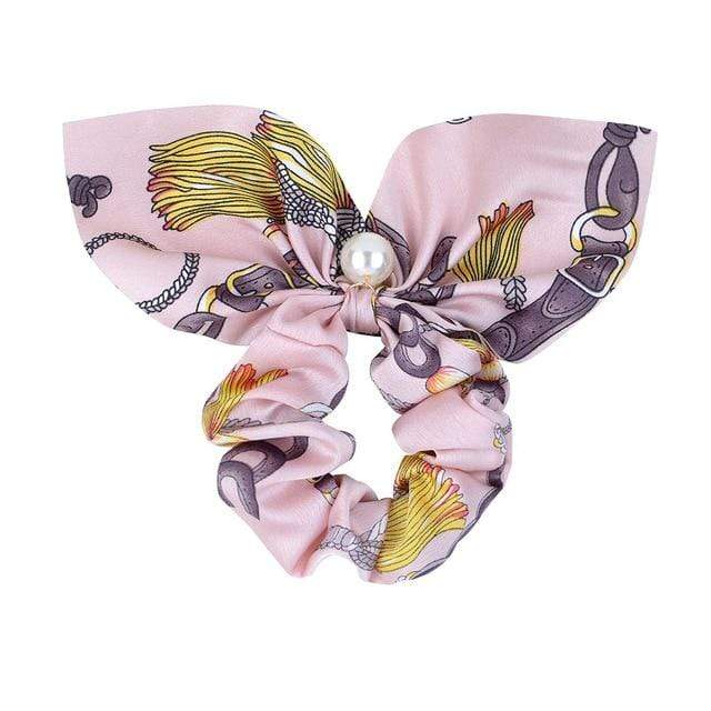 New Chiffon Bowknot Elastic Hair Bands For Women Girls Solid Color Scrunchies Headband Hair Ties Ponytail Holder Hair Accessorie JadeMoghul Inc. 