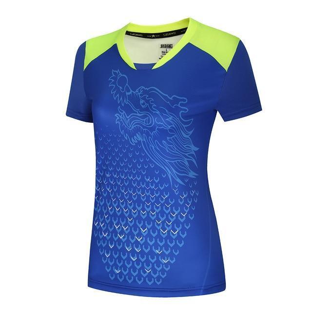 New CHINA Dragon table tennis shirts Men , ping pong shirts , Chinese table tennis jerseys, table tennis clothes sport Shirts-Woman 1 shirt-4XL-JadeMoghul Inc.