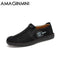 New Comfortable Casual Shoes Loafers Men Shoes Quality Split Leather Shoes Men Flats Hot Sale Moccasins Shoes-Black01-6.5-JadeMoghul Inc.