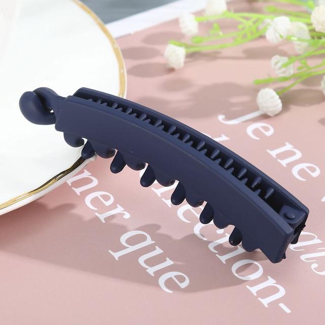 New Cute Candy Colors Banana Shape Hair Claws Women Girls Sweet Hair Clips Ponytail Holder Hairpins Fashion Hair Accessories AExp