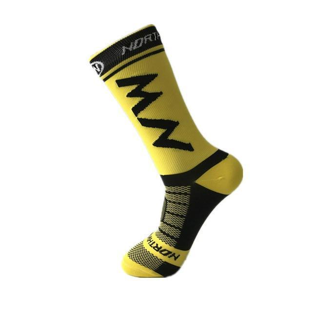 New Cycling Socks - Comfortable & Breathable Men Sports Socks-Yellow-JadeMoghul Inc.