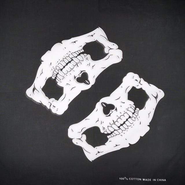 New Design Fashion Hip Hop 100% Cotton Skull Bandana Square Scarf Black Paisley Bicycle Headband For Women/Men/Boys/Girls AExp