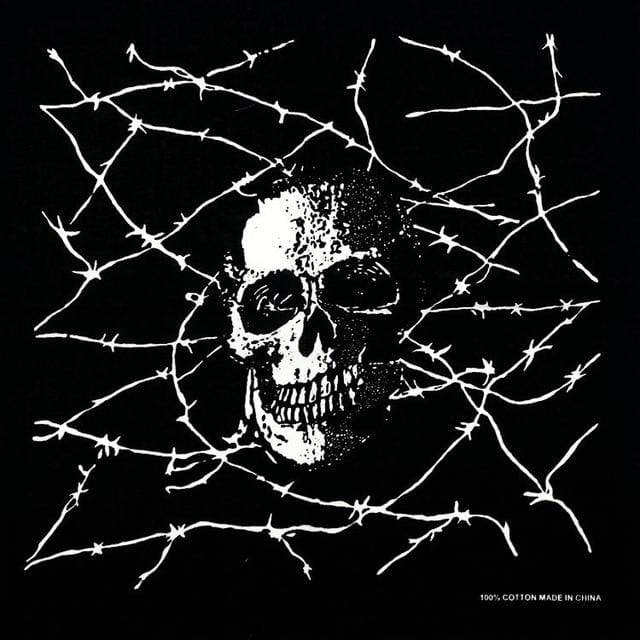 New Design Fashion Hip Hop 100% Cotton Skull Bandana Square Scarf Black Paisley Bicycle Headband For Women/Men/Boys/Girls AExp