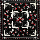 New Design Fashion Hip Hop 100% Cotton Skull Bandana Square Scarf Black Paisley Bicycle Headband For Women/Men/Boys/Girls AExp