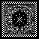 New Design Fashion Hip Hop 100% Cotton Skull Bandana Square Scarf Black Paisley Bicycle Headband For Women/Men/Boys/Girls AExp