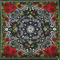 New Design Fashion Hip Hop 100% Cotton Skull Bandana Square Scarf Black Paisley Bicycle Headband For Women/Men/Boys/Girls AExp