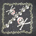 New Design Fashion Hip Hop 100% Cotton Skull Bandana Square Scarf Black Paisley Bicycle Headband For Women/Men/Boys/Girls AExp