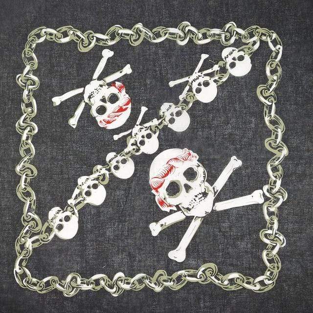 New Design Fashion Hip Hop 100% Cotton Skull Bandana Square Scarf Black Paisley Bicycle Headband For Women/Men/Boys/Girls AExp