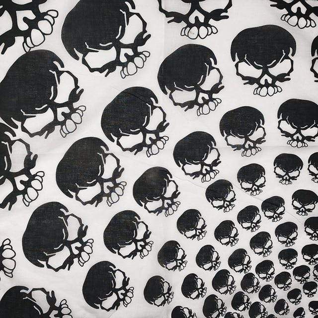 New Design Fashion Hip Hop 100% Cotton Skull Bandana Square Scarf Black Paisley Bicycle Headband For Women/Men/Boys/Girls AExp