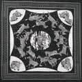 New Design Fashion Hip Hop 100% Cotton Skull Bandana Square Scarf Black Paisley Bicycle Headband For Women/Men/Boys/Girls AExp