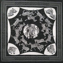 New Design Fashion Hip Hop 100% Cotton Skull Bandana Square Scarf Black Paisley Bicycle Headband For Women/Men/Boys/Girls AExp