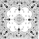 New Design Fashion Hip Hop 100% Cotton Skull Bandana Square Scarf Black Paisley Bicycle Headband For Women/Men/Boys/Girls AExp