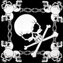 New Design Fashion Hip Hop 100% Cotton Skull Bandana Square Scarf Black Paisley Bicycle Headband For Women/Men/Boys/Girls AExp