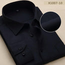 New Design Twill Cotton Pure Color Business Formal Dress Shirt For Men-X1007 10 pure black-XXS-JadeMoghul Inc.