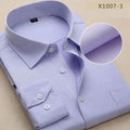 New Design Twill Cotton Pure Color Business Formal Dress Shirt For Men-X1007 3 purple twill-XXS-JadeMoghul Inc.