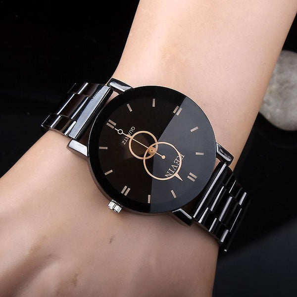 New Design Women Watch / Round Dial Stainless Steel Quartz Wrist Watch-Q1201-JadeMoghul Inc.