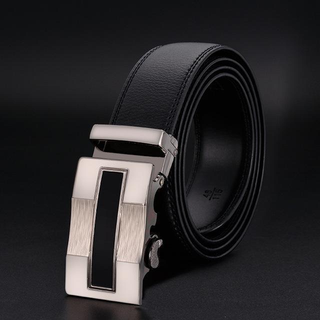 New Designer Mens Belt / Luxury Leather Belt With Metal Buckle-21-120cm-JadeMoghul Inc.