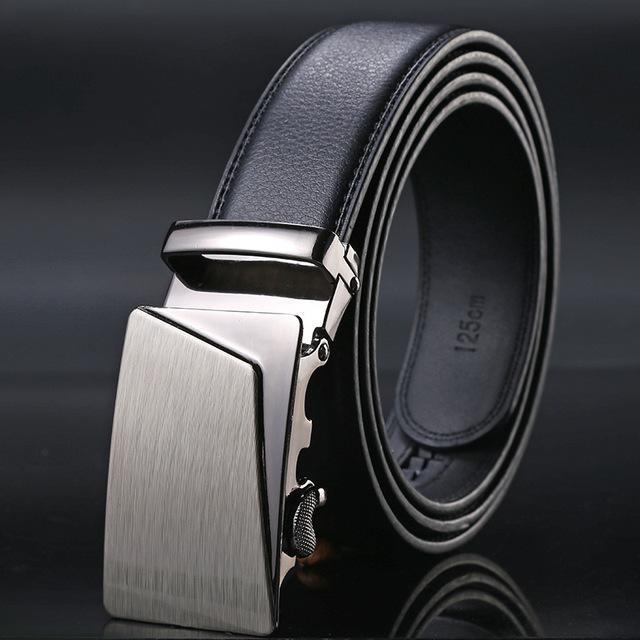 New Designer Mens Belt / Luxury Leather Belt With Metal Buckle-7-130cm-JadeMoghul Inc.