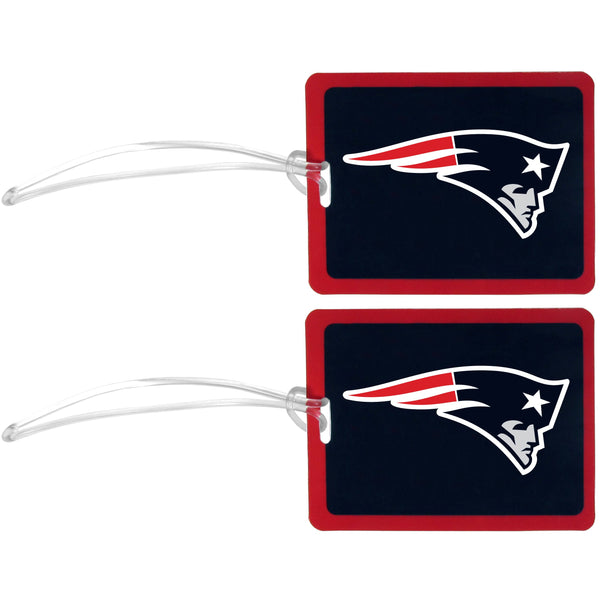 New England Patriots Vinyl Luggage Tag, 2pk-Luggage Accessories-JadeMoghul Inc.
