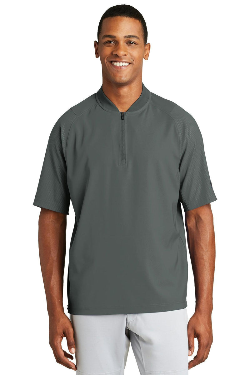 New Era Cage Short Sleeve 1/4-Zip Jacket. NEA600-Outerwear-Graphite-4XL-JadeMoghul Inc.