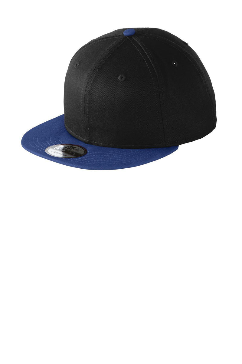 New Era - Flat Bill Snapback Cap. NE400-Caps-Black/ Royal-OSFA-JadeMoghul Inc.