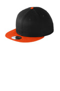 New Era - Flat Bill Snapback Cap. NE400-Caps-Black/ Team Orange-OSFA-JadeMoghul Inc.