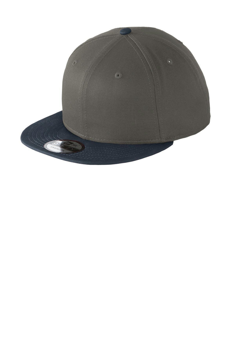 New Era - Flat Bill Snapback Cap. NE400-Caps-Charcoal/ Deep Navy-OSFA-JadeMoghul Inc.