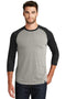 New Era Heritage Blend3/4-Sleeve Baseball Raglan Tee. NEA104-T-shirts-Black/ Rainstorm Grey Heather-4XL-JadeMoghul Inc.