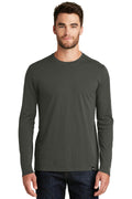 New Era Heritage BlendLong Sleeve Crew Tee. NEA102-T-shirts-Graphite-4XL-JadeMoghul Inc.