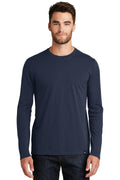 New Era Heritage BlendLong Sleeve Crew Tee. NEA102-T-shirts-True Navy-4XL-JadeMoghul Inc.