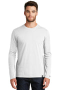 New Era Heritage BlendLong Sleeve Crew Tee. NEA102-T-shirts-White-4XL-JadeMoghul Inc.