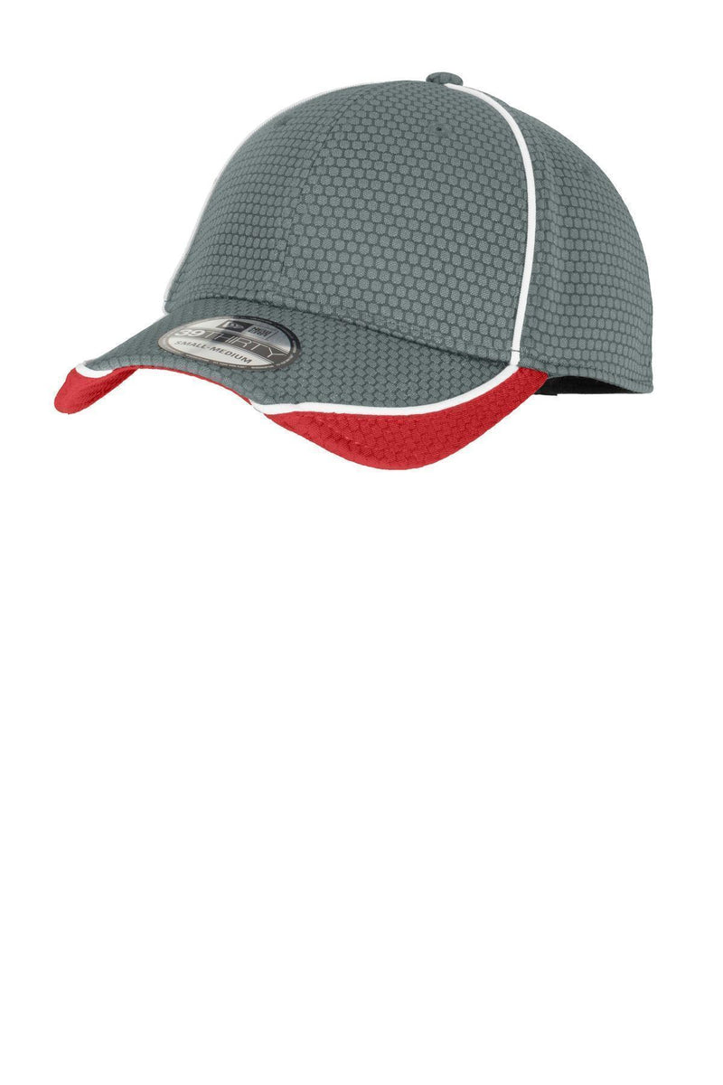 New Era Hex MeshCap. NE1070-Caps-Graphite/ Red/ White-L/XL-JadeMoghul Inc.