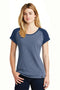 New Era Ladies Heritage BlendVarsity Tee. LNEA107-T-shirts-Dark Royal/ Dark Royal Twist-4XL-JadeMoghul Inc.