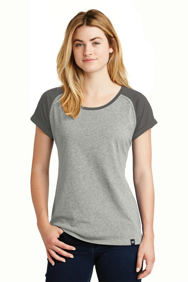 New Era Ladies Heritage BlendVarsity Tee. LNEA107-T-shirts-Graphite/Light Graphite Twist-4XL-JadeMoghul Inc.