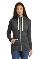 New Era Ladies Sueded Cotton Full-Zip Hoodie. LNEA122-T-shirts-Black Heather-4XL-JadeMoghul Inc.