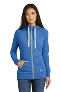 New Era Ladies Sueded Cotton Full-Zip Hoodie. LNEA122-T-shirts-Royal Heather-4XL-JadeMoghul Inc.