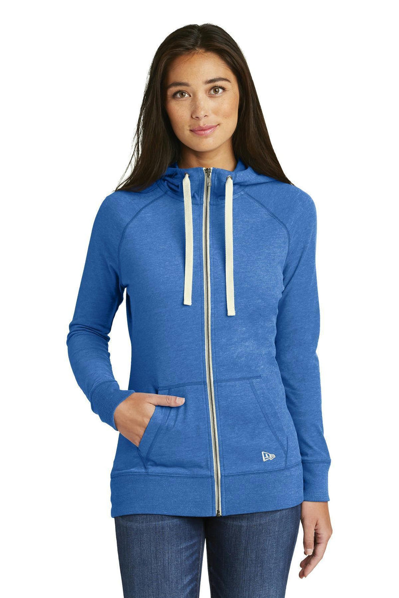 New Era Ladies Sueded Cotton Full-Zip Hoodie. LNEA122-T-shirts-Royal Heather-4XL-JadeMoghul Inc.