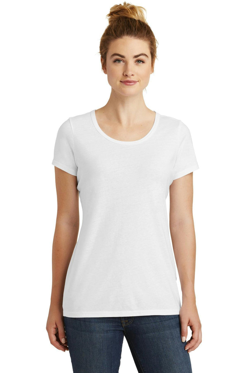 New Era Ladies Tri-BlendPerformance Scoop Tee. LNEA130-Ladies-White Solid-4XL-JadeMoghul Inc.