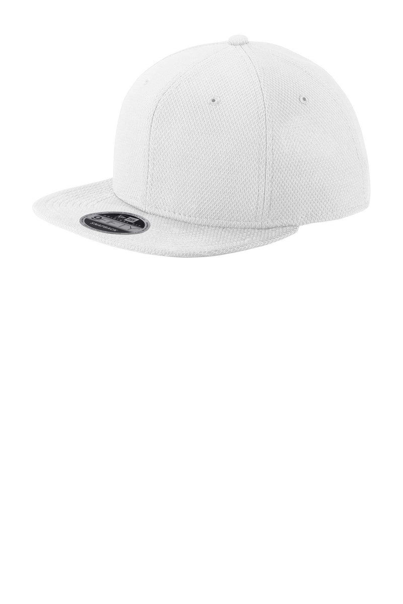 New Era Original Fit Diamond Era Flat Bill Snapback Cap. NE404-Caps-White-OSFA-JadeMoghul Inc.