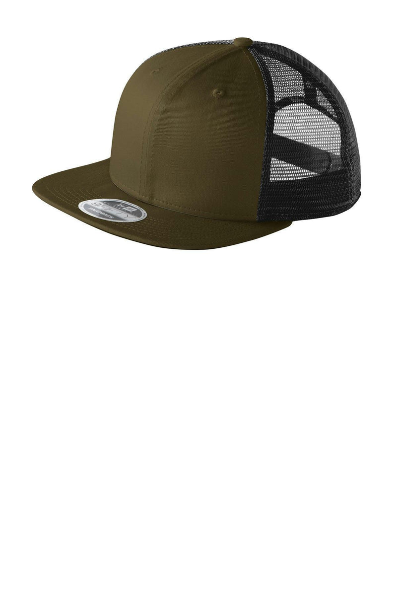 New Era Original Fit Snapback Trucker Cap. NE403-Caps-Olive/ Black-OSFA-JadeMoghul Inc.